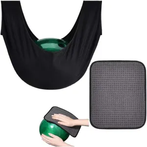 2-Pack Bowling Seesaw Cleaning Bag Set - Bowling Powder Bag for Hands, Rosin Bag Bowling, Microfiber Bowling Ball Rag Towels