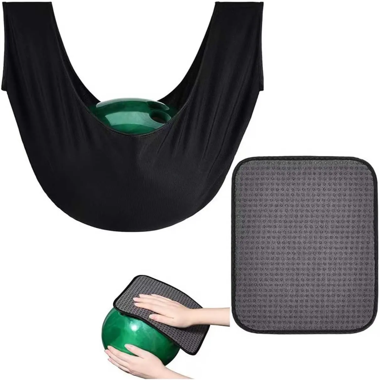 2-Pack Bowling Seesaw Cleaning Bag Set - Bowling Powder Bag for Hands, Rosin Bag Bowling, Microfiber Bowling Ball Rag Towels