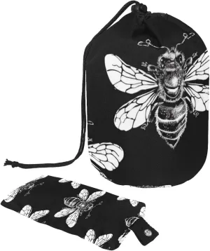 2 Pcs Cosmetic Bag bucket Travel Makeup Bags Large Capacity Soft Waterproof Portable Drawstring Cosmetic Bag, Classic Art Dark Bee