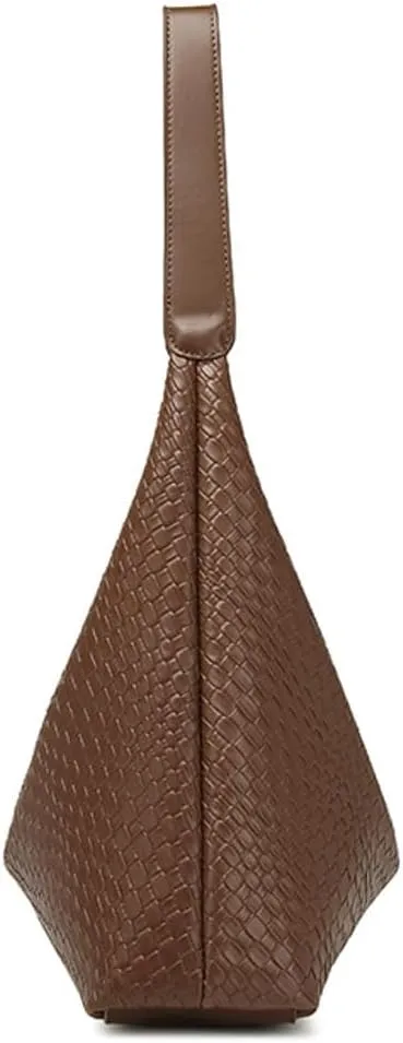 2 Pcs Slouchy PU Leather Underarm Shoulder Bag Women Trendy Hobo Bags Crossbody Crescent Purses Satchel Tote Handbag