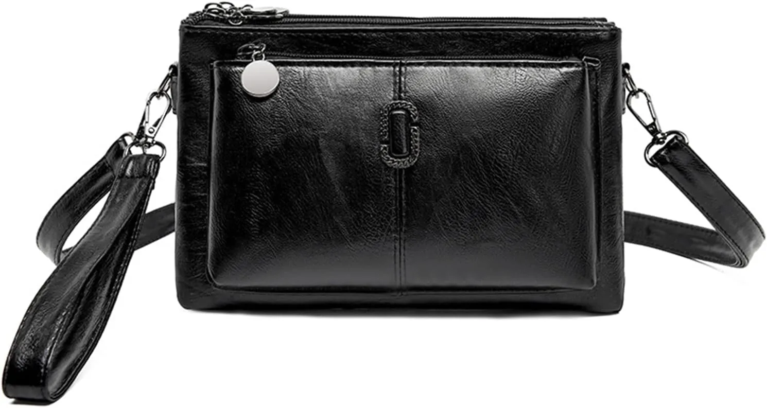 2025 Upgrade Women Crossbody Bags Large Capacity Soft Leather Diaper Bag Multi Pocket Anti Theft Tote for Moms Travel Work Essentials
