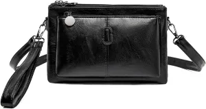 2025 Upgrade Women Crossbody Bags Large Capacity Soft Leather Diaper Bag Multi Pocket Anti Theft Tote for Moms Travel Work Essentials