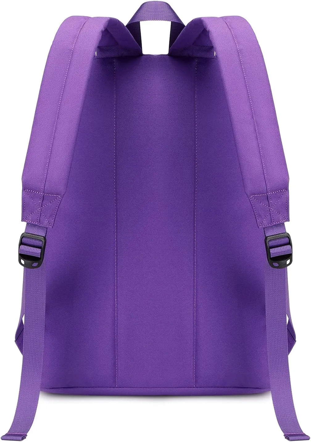 abshoo Lightweight Casual Unisex Backpack for School Solid Color Boobags (Purple)