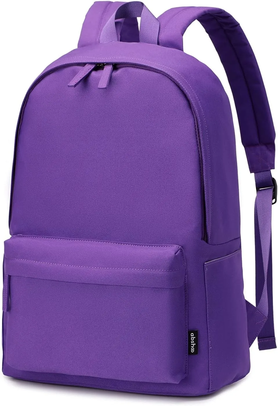 abshoo Lightweight Casual Unisex Backpack for School Solid Color Boobags (Purple)