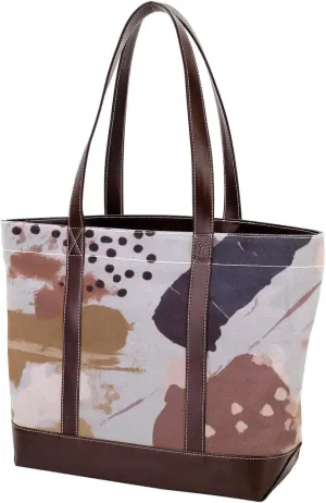 Abstract Art-157 Tote Bags Durable Leather Canvas Purses and Handbags for Women Top Handle Shoulder Satchel Hobo Bags