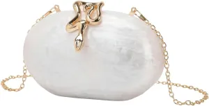 Acrylic Clutch Purses for Women Cute Snake Evening Handbag Chic Trendy Evening Clutch Bag for Prom Wedding Party 2025