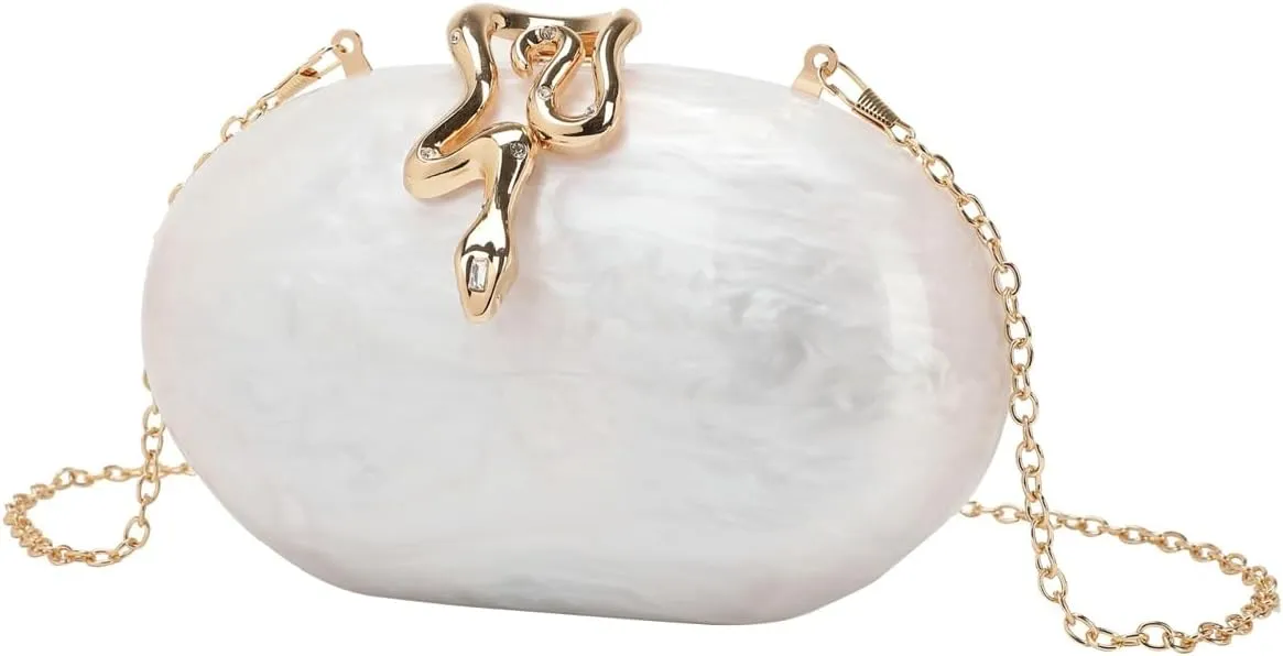 Acrylic Clutch Purses for Women Cute Snake Evening Handbag Chic Trendy Evening Clutch Bag for Prom Wedding Party 2025