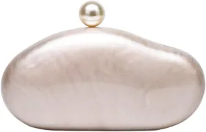 Acrylic Shell Clutch Purse for Women Chic Evening Bag with Chain Glitter Marble Purses Handbag for Wedding Party Prom 2025