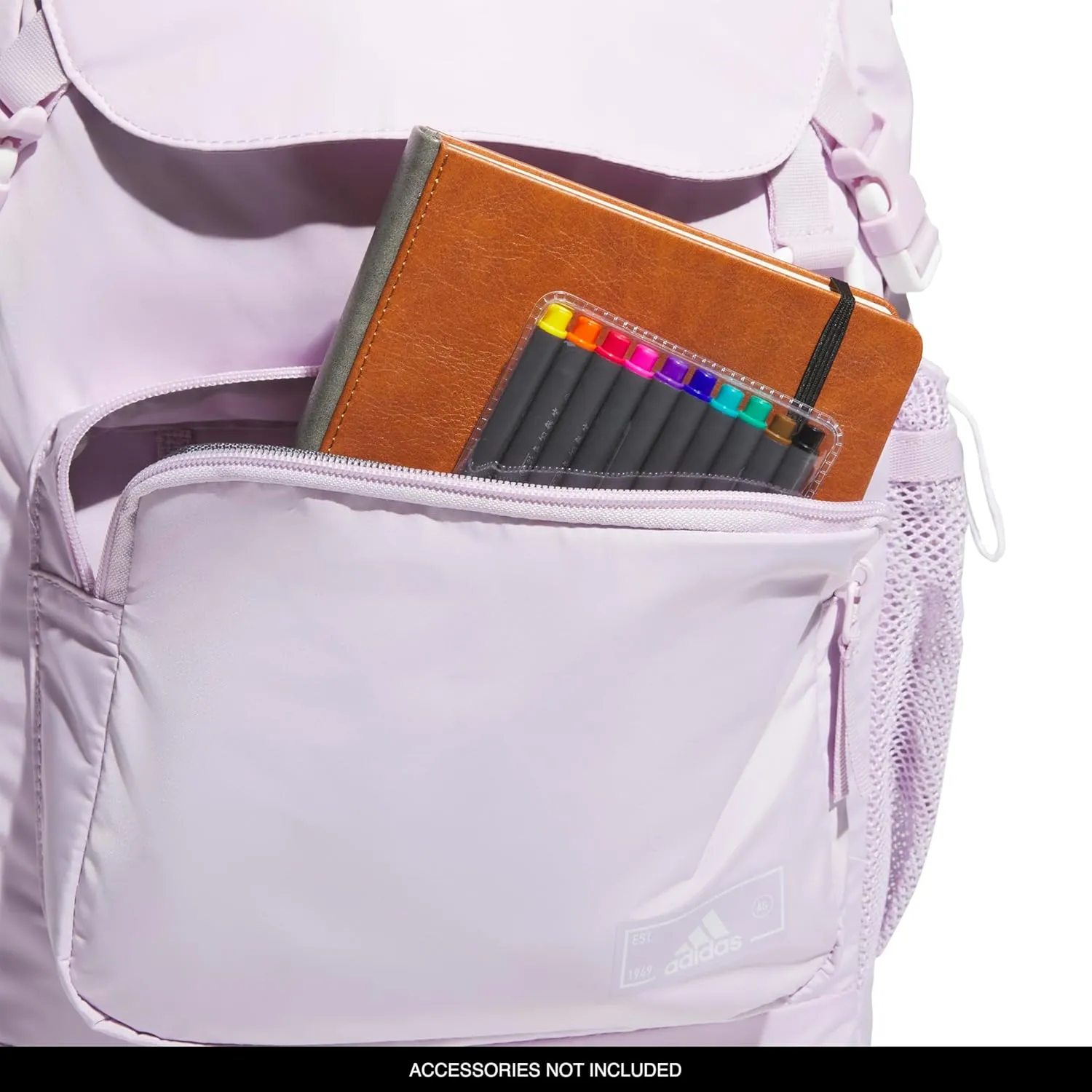 adidas Saturday Sport Fashion Compact Small Size Backpack, Ice Lavender/White, OSFA