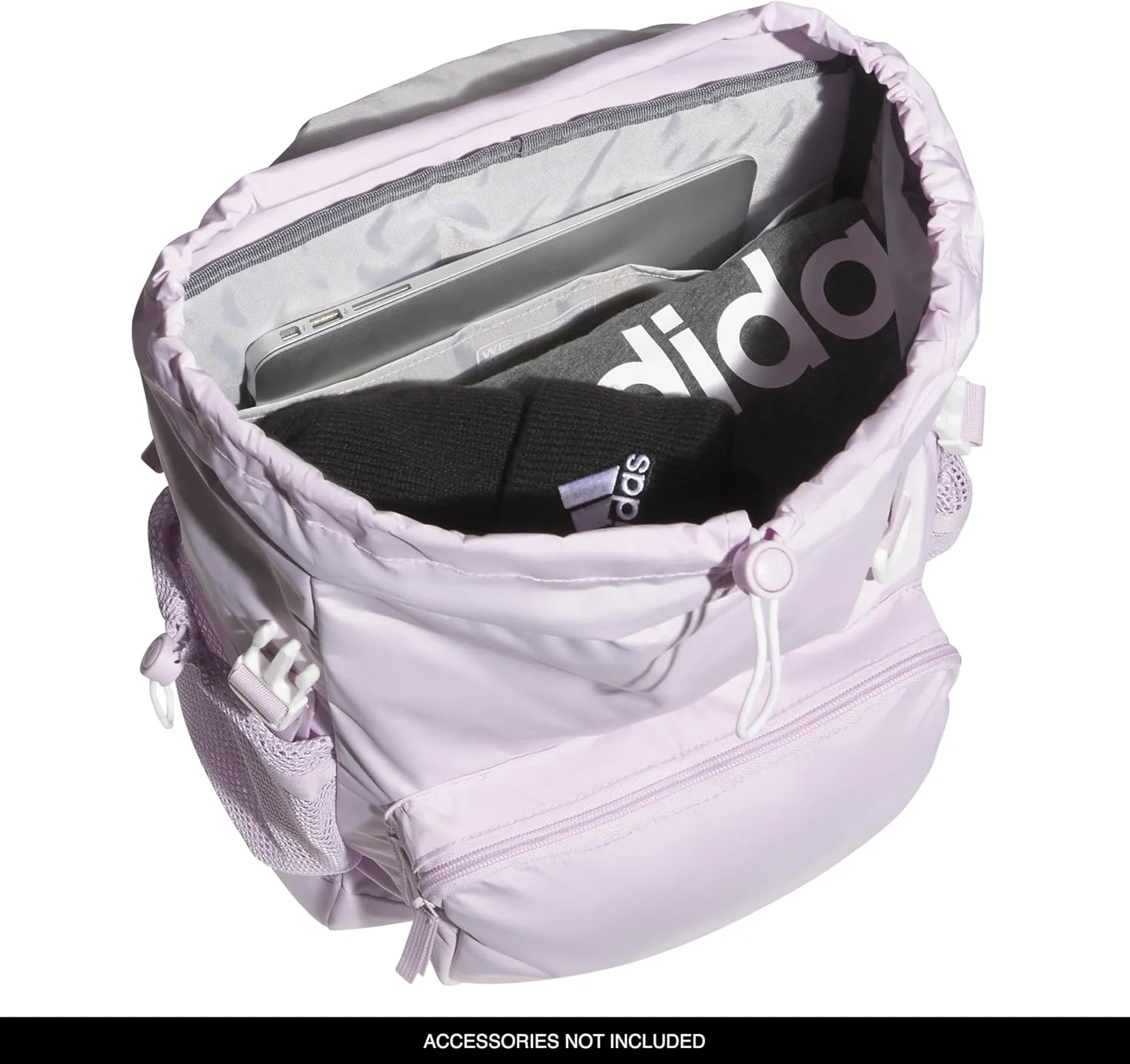 adidas Saturday Sport Fashion Compact Small Size Backpack, Ice Lavender/White, OSFA