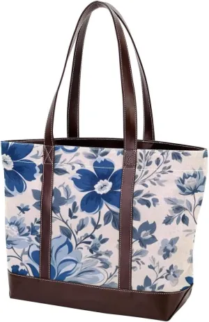 Aesthetic Leaves-607 Tote Bags Durable Leather Canvas Purses and Handbags for Women Top Handle Shoulder Satchel Hobo Bags