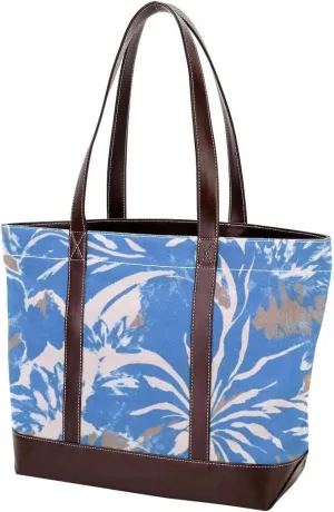 Aesthetic Leaves-619 Tote Bags Durable Leather Canvas Purses and Handbags for Women Top Handle Shoulder Satchel Hobo Bags