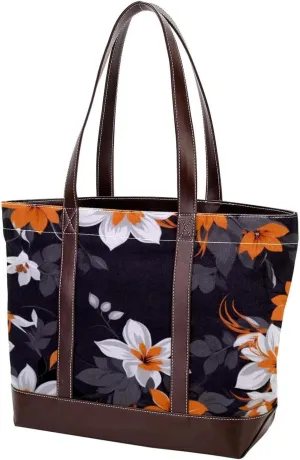 Aesthetic Leaves-634 Tote Bags Durable Leather Canvas Purses and Handbags for Women Top Handle Shoulder Satchel Hobo Bags