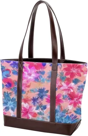 Aesthetic Tie Dyeing-208 Tote Bags Durable Leather Canvas Purses and Handbags for Women Top Handle Shoulder Satchel Hobo Bags