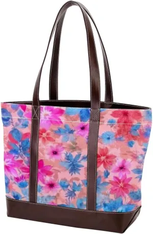 Aesthetic Tie Dyeing-211 Tote Bags Durable Leather Canvas Purses and Handbags for Women Top Handle Shoulder Satchel Hobo Bags