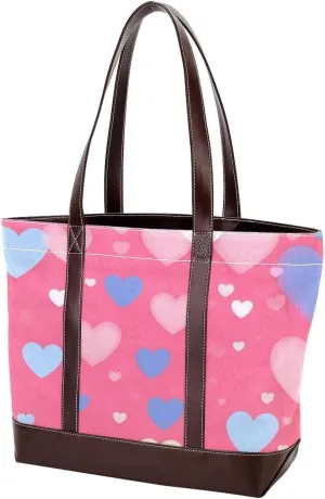 Art Love-1567 Tote Bags Durable Leather Canvas Purses and Handbags for Women Top Handle Shoulder Satchel Hobo Bags