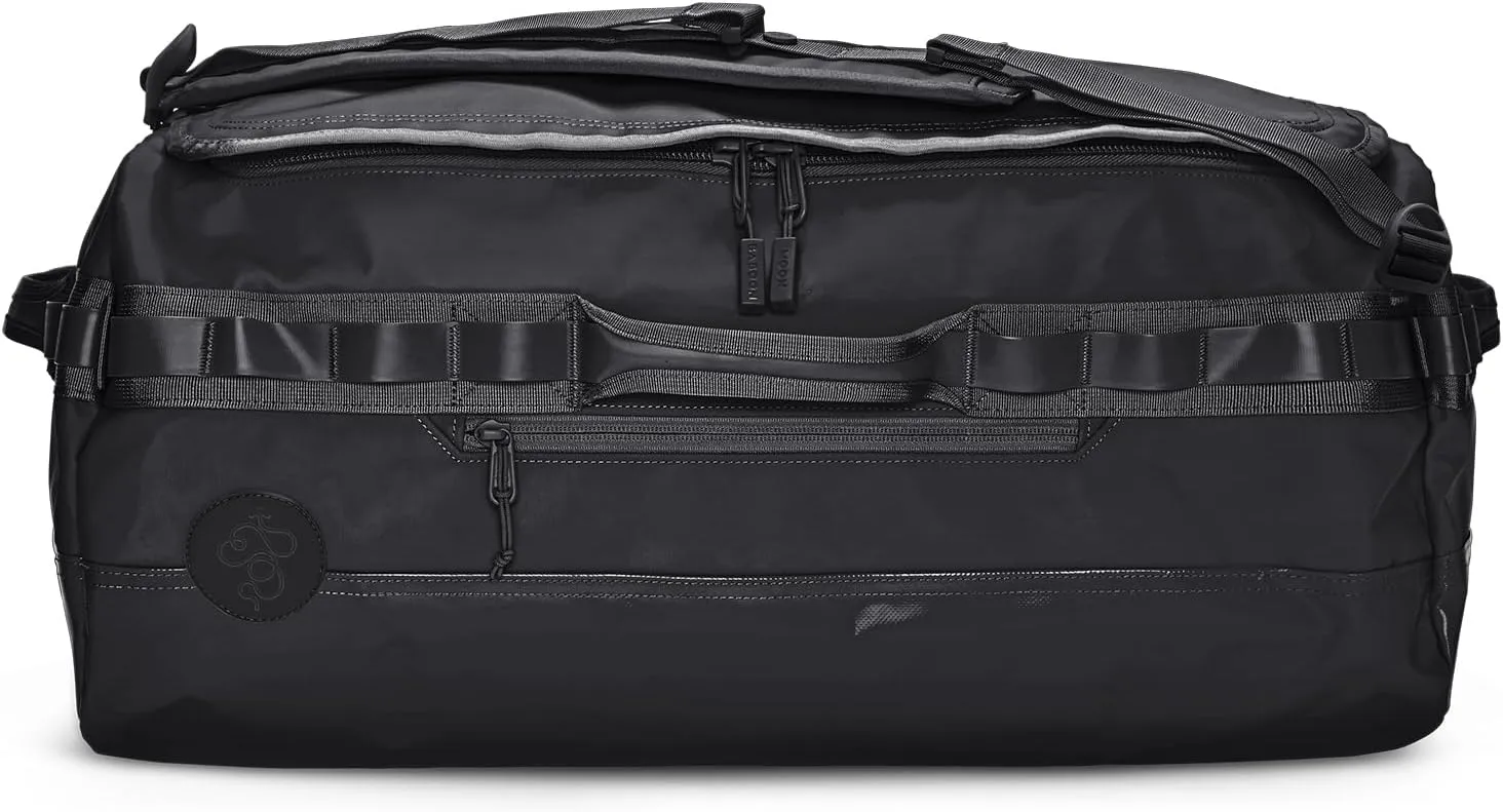 Baboon to the Moon Go-Bag Big Duffle Bag - Stylish, Compact, Large Travel Bag Lightweight, Durable, Water-Resistant for Men and Women (Black)