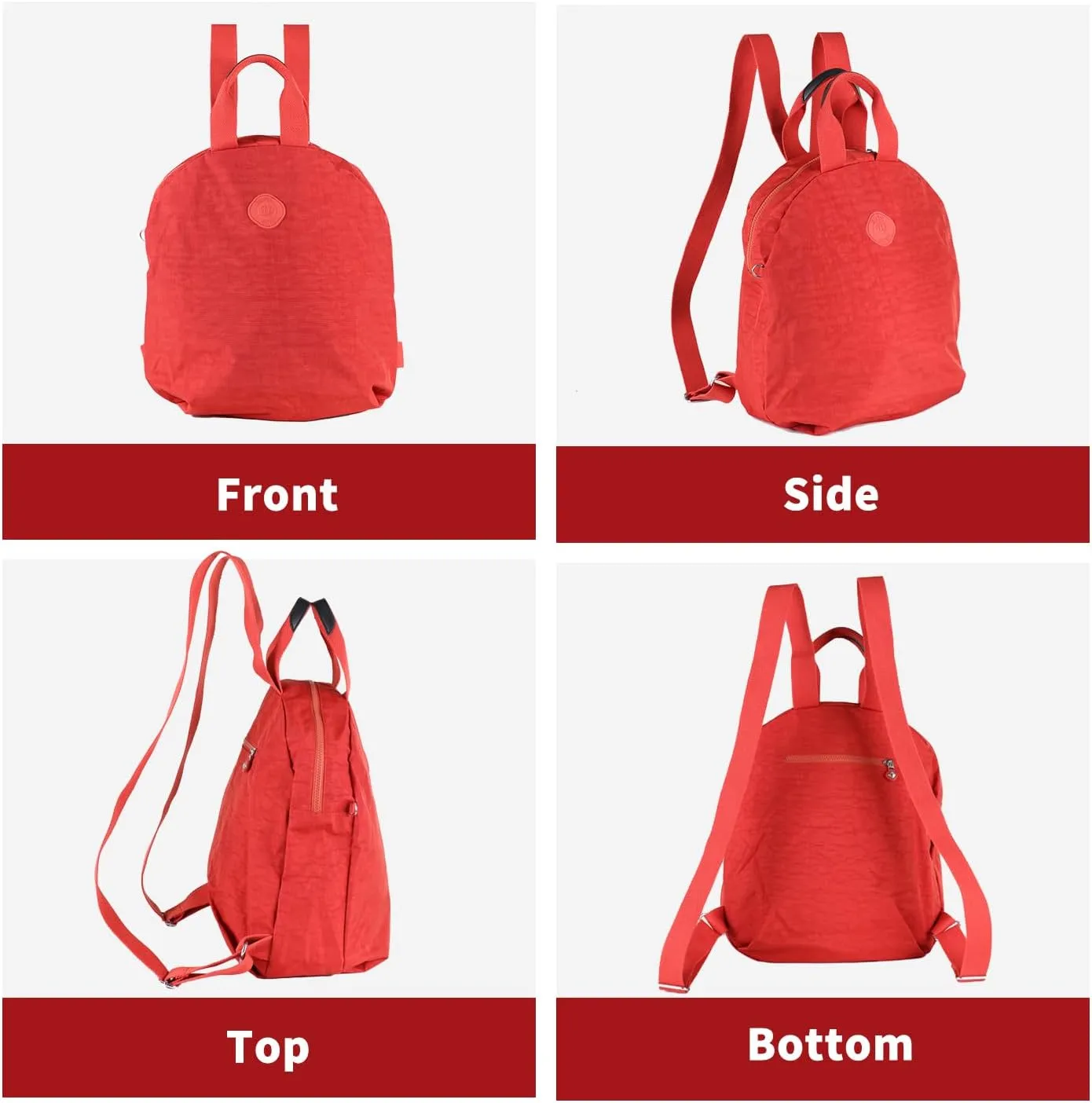 Backpack for Women Large Capacity Circle Lightweight Oxford Cloth Tote Round Shoulder Bag for Travel Outdoor