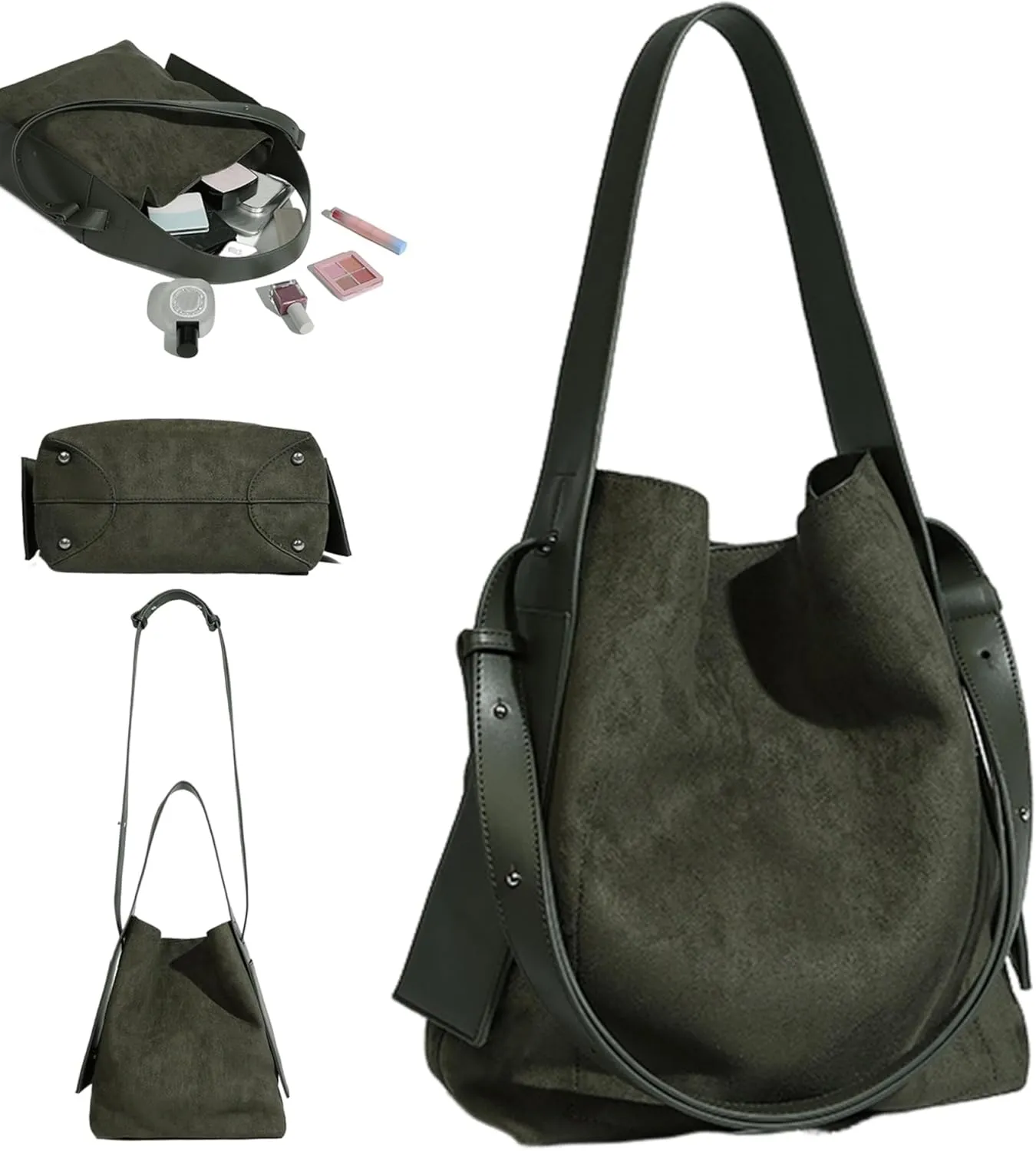 Bags for Women Trendy Bucket Bag Large Capacity Purse Handheld Tote Bag for Women Bucket Bag