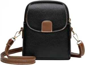 Black Small Purse for Women Fashion Saddle Purse Black Shoulder Purse Cute Crossbody Purse for Daily Travel