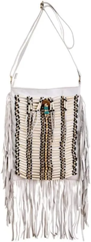 Boho Bag Square L| Real Leather | Fringe Purse | Bohemian Bags