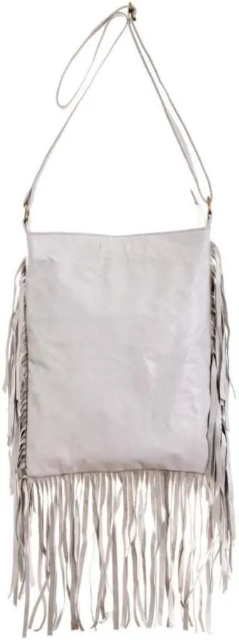 Boho Bag Square L| Real Leather | Fringe Purse | Bohemian Bags