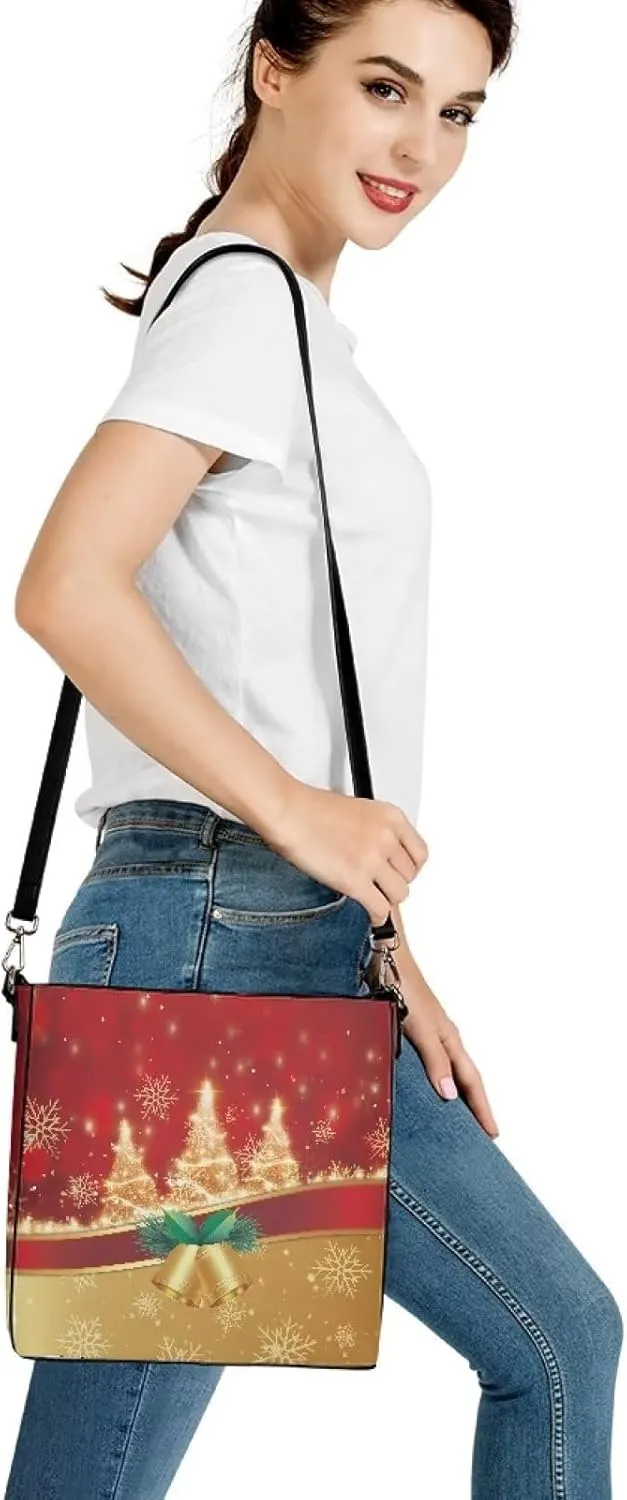 Boho Bags for Women Leather Handbag Shoulder Bucket Crossbody Purse
