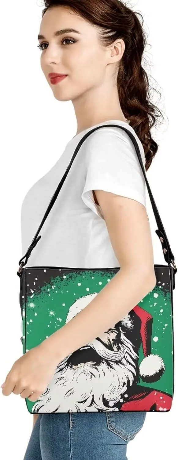 Boho Bags for Women Leather Handbag Shoulder Bucket Crossbody Purse