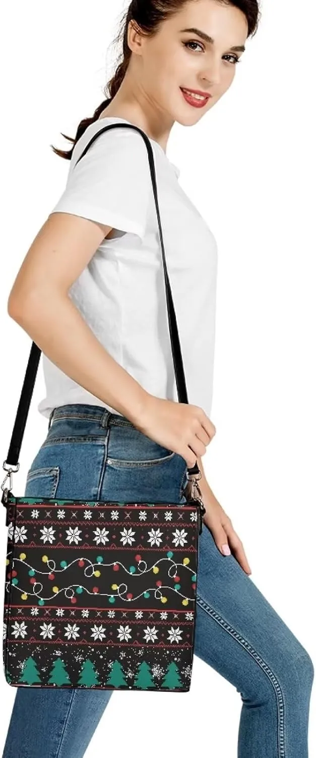Boho Bags for Women Leather Handbag Shoulder Bucket Crossbody Purse