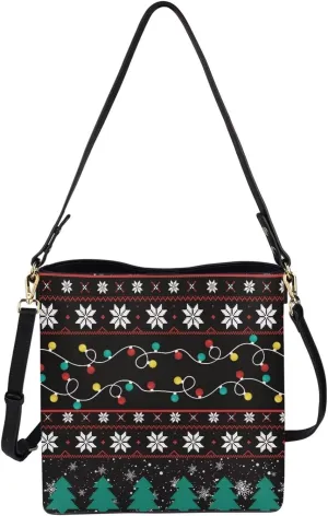 Boho Bags for Women Leather Handbag Shoulder Bucket Crossbody Purse