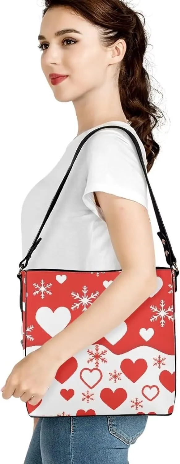 Boho Bags for Women Leather Handbag Shoulder Bucket Crossbody Purse
