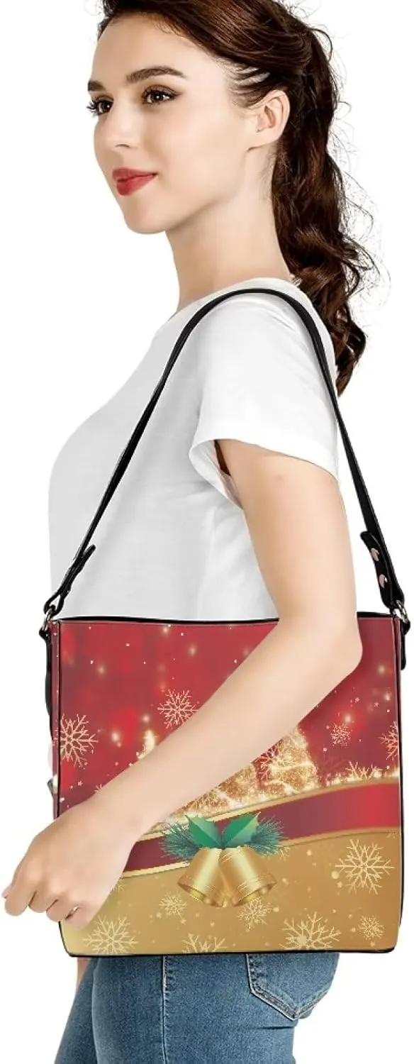 Boho Bags for Women Leather Handbag Shoulder Bucket Crossbody Purse