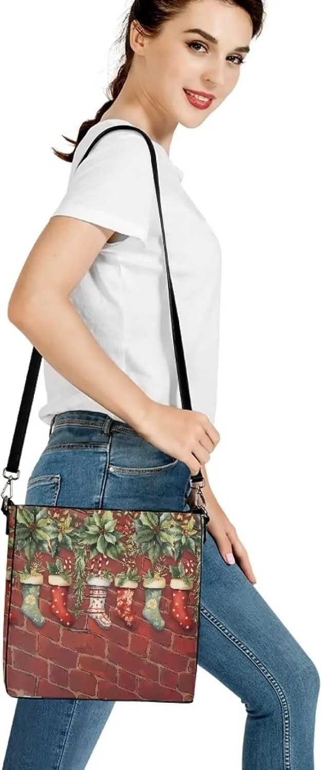 Boho Bags for Women Leather Handbag Shoulder Bucket Crossbody Purse