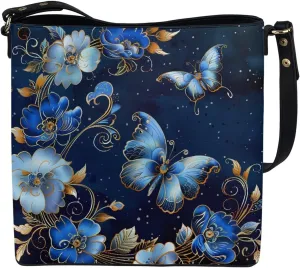 Boho Bags for Women Mushroom Graphic Leather Handbag Shoulder Crossbody Purse with Magnetic Snap and Strap
