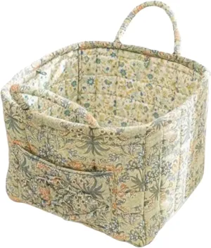 Boho Fabric Storage Basket, Square-Shaped Tote Bag with Compartments, Waterproof Beach and Travel Essentials Quilted Nurse Travel Bag for Women, Perfect for Shopping/Travel/Bedroom (#2)
