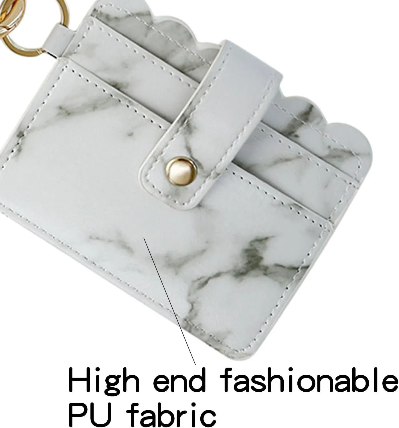 Boho Flower Keychain Wallet for Women  Cute Silicone Beaded Bracelet Wristlet with Card Holder, Tassel Key Ring