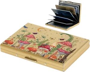 BONSYL Credit Card Holder, RFID Blocking Slim Metal Credit Card Wallet, with 6 Card Slots, for Women and Men.