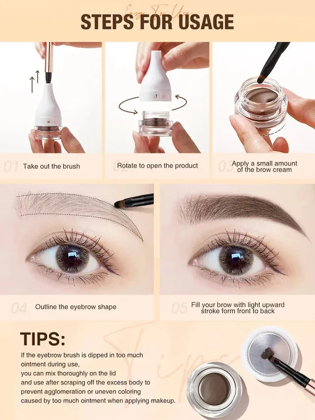  (buy 1 get 1 free)  long-lasting, smudge-proof, waterproof eyebrow cream