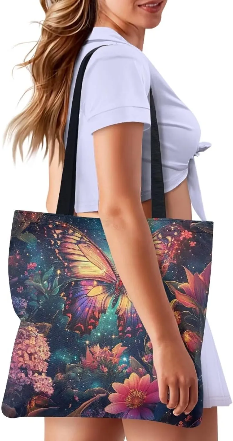 Canvas Bag with Handle Women Classic Large Canvas Grocery Bags Reusable