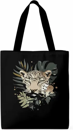 Canvas Tote Bag, Boho Vintage Jaguars Aesthetic Canvas Tote Handbags for Women Shoulder Bag,