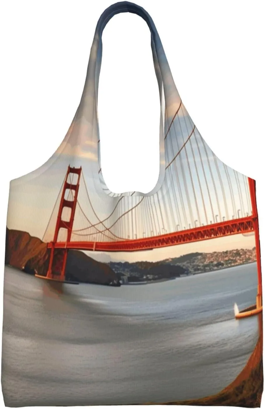 Canvas Tote Bag Reusable Grocery Bags Lightweight Handbag Loon Birds Tote Bag for Shopping Cloth Bags