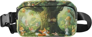 Cartoon Forest Animals Womens Fanny Pack Hip Pouch Belt Bag Waterproof Cartoon Crossbody Waist Purse