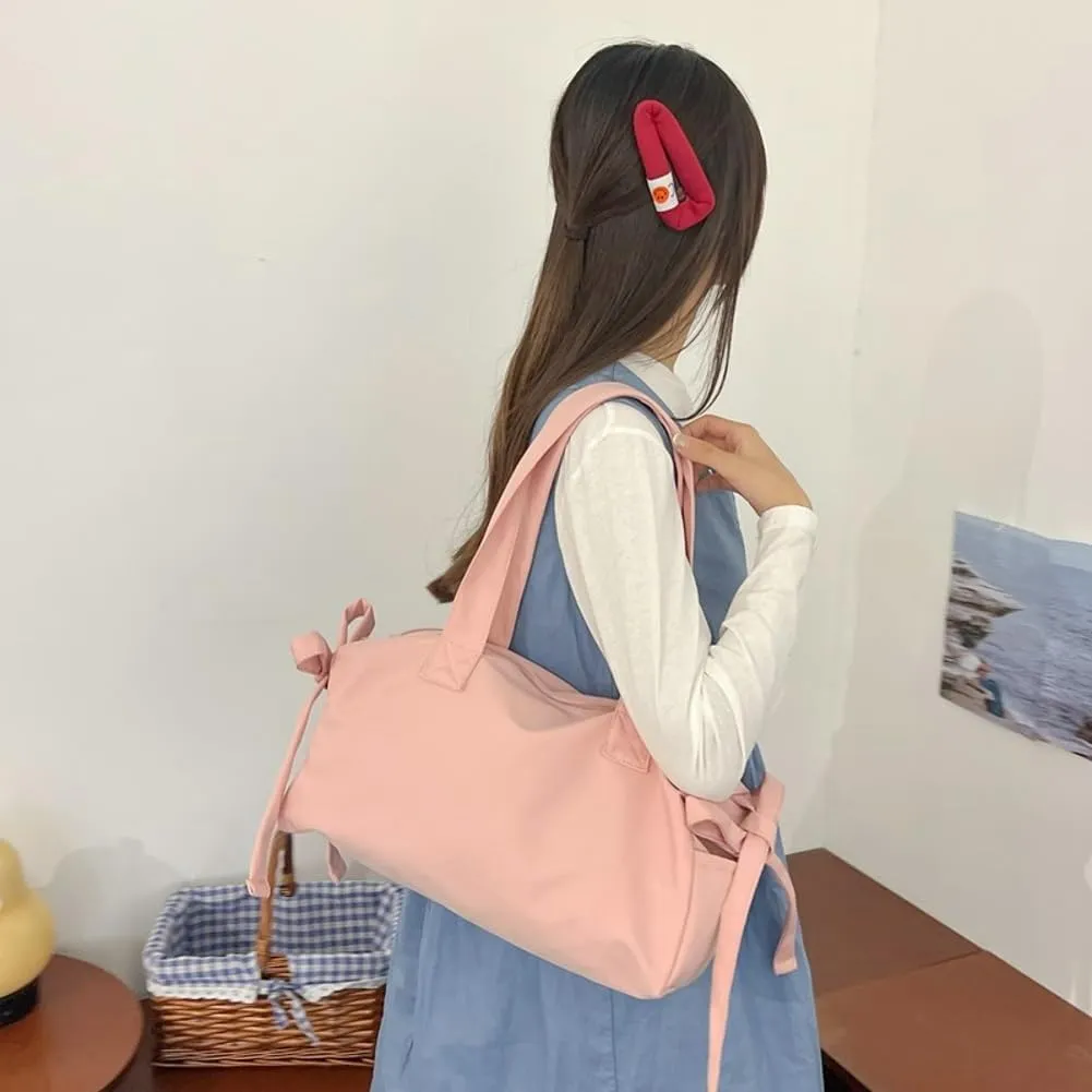 Casual Hobo Bags for Women Korean Boston Bag Slouchy Tote Bag Shoulder Bag Sports Bag Gym Bag Carryall Bag Travel Bag