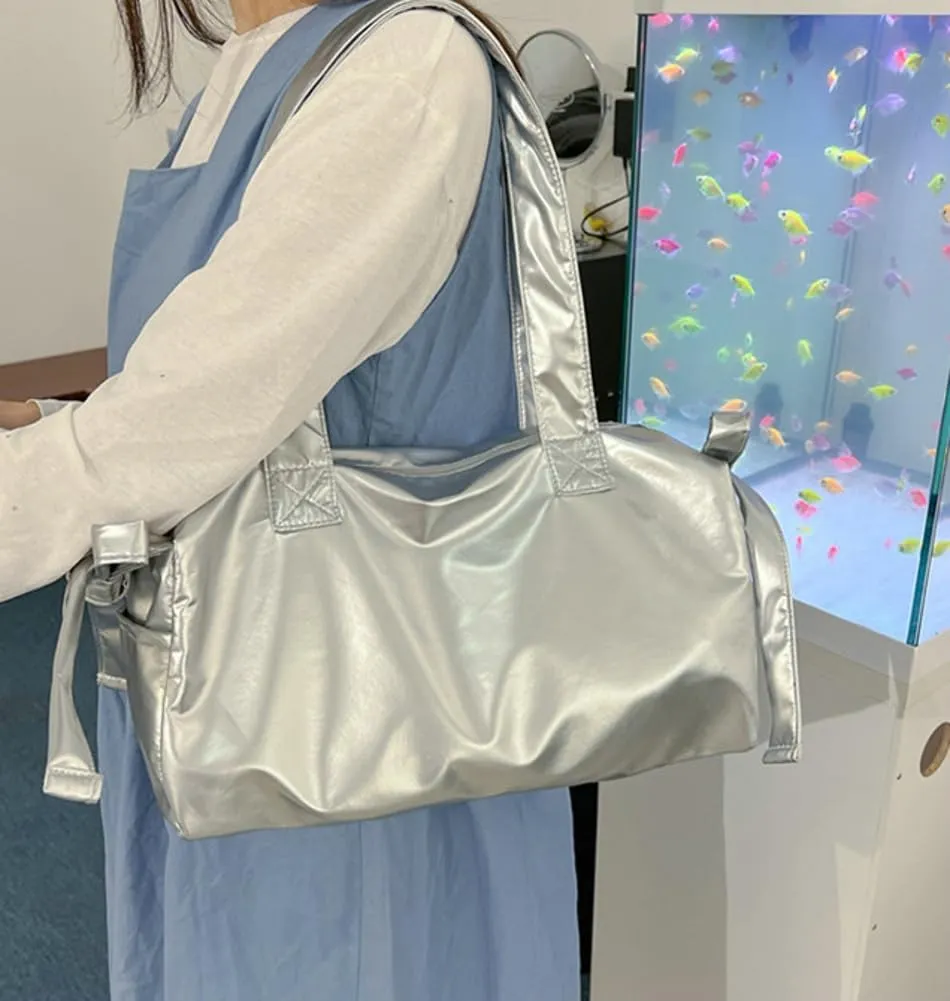 Casual Hobo Bags for Women Korean Boston Bag Slouchy Tote Bag Shoulder Bag Sports Bag Gym Bag Carryall Bag Travel Bag