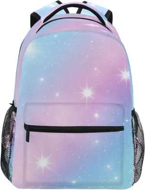 CEBUGI Travel Backpack for women men Blue Purple Gradient Background lightweight Laptop Backpack College bookbag Casual Daypack