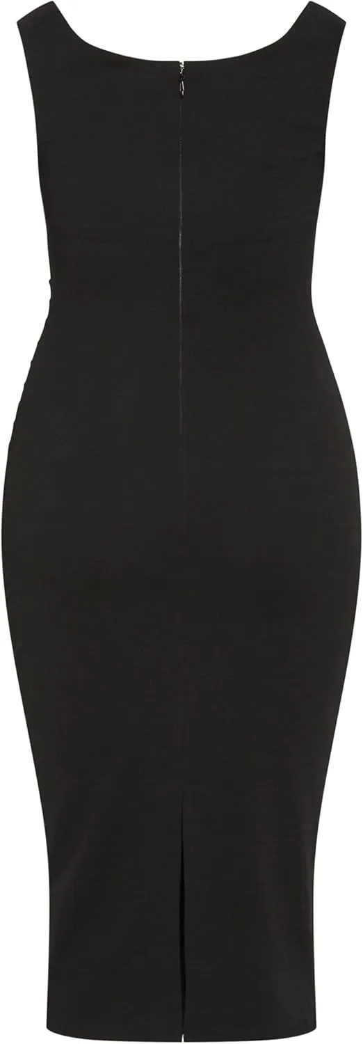City Chic Plus Size Kiana Sweetheart MIDI Dress in Black