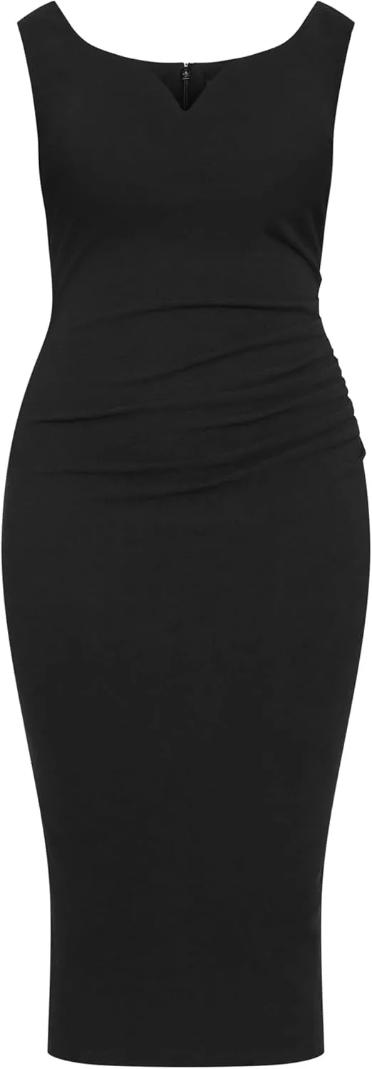 City Chic Plus Size Kiana Sweetheart MIDI Dress in Black