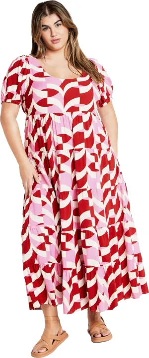 City Chic Women's Apparel Women's Mila Print Dress