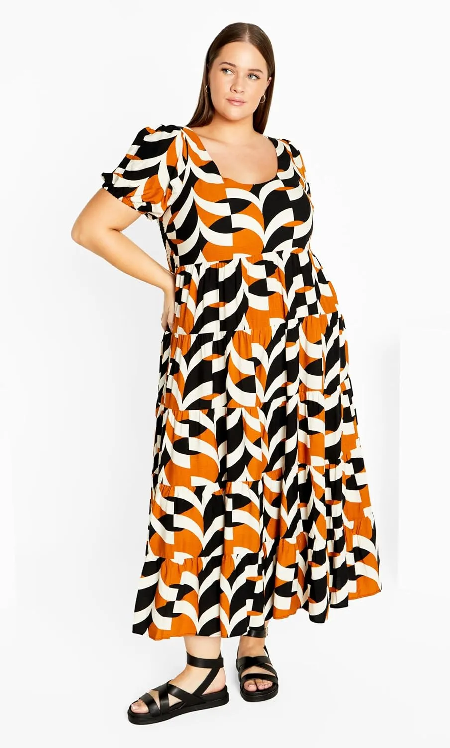 City Chic Women's Apparel Women's Mila Print Dress