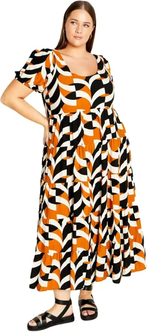 City Chic Women's Apparel Women's Mila Print Dress